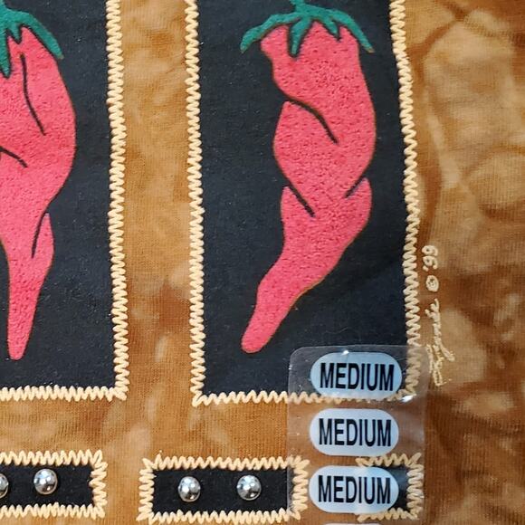 NWT Cactus Bay by Lynee Y2K Unisex 90 99 Orange / Brown Tie Dye T-shirt Sz M - Picture 4 of 6